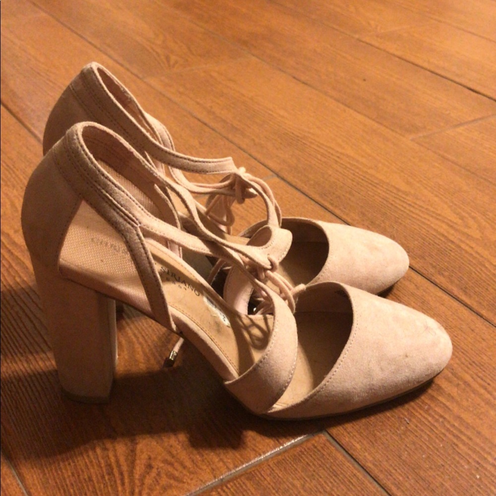 Blush pink heels